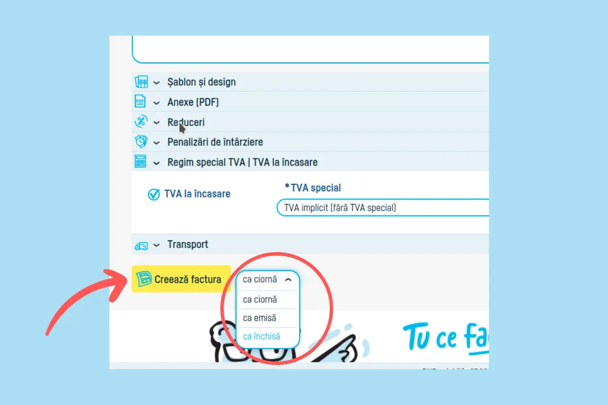 Cum generezi și transmiți e-Factura în SPV ANAF - pasul 13